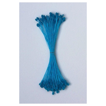 Épis bleu royal, fil bleu, 2 côtés, 6cm