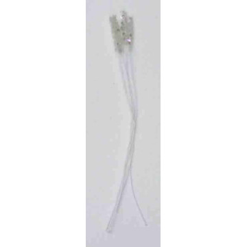 Bougie irisée, fil blanc, 1 côté, tige 7cm