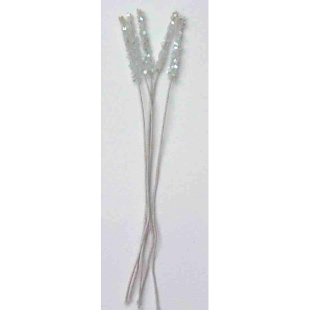 Bougie irisée, laiton blanc, 1 côté, tige 7cm