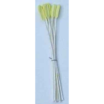 Amande jaune citron, fil jauni, 1 côté, tige 7cm