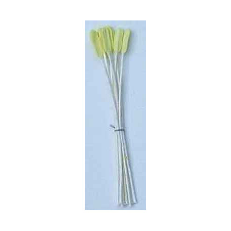 Amande jaune citron, fil jauni, 1 côté, tige 7cm