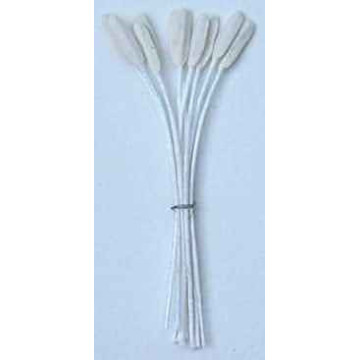 Amande blanche, fil blanc, 1 côté, tige 7cm