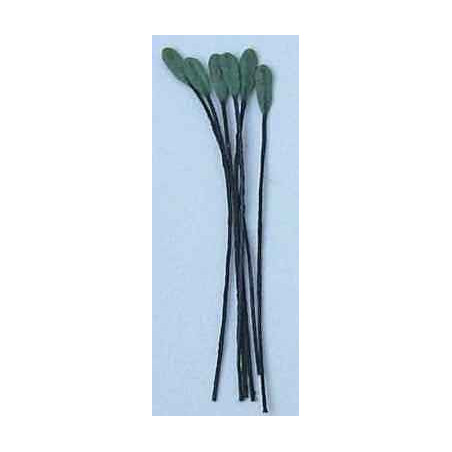 Amande verte, fil noir, 1 côté, tige 7cm