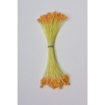 Épis jaune orangé, fil jaune, 2 côtés, 6cm