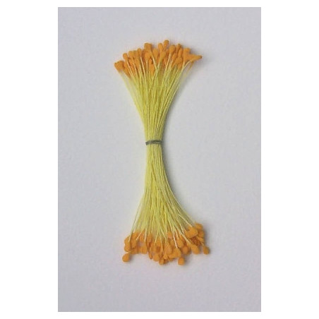 Épis jaune orangé, fil jaune, 2 côtés, 6cm