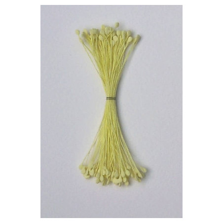 Épis jaune citron, fil jaune, 2 côtés, 6cm