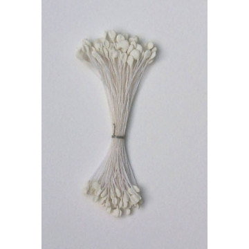 Épis blanc, fil blanc, 2 côtés, 6cm