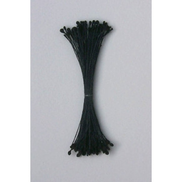Épis noir, fil noir, 2 côtés, 6cm