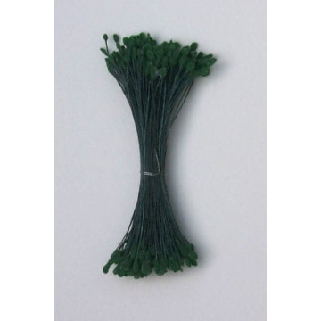 Épis vert, fil noir, 2 côtés, 6cm