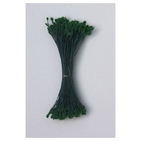 Épis vert, fil noir, 2 côtés, 6cm