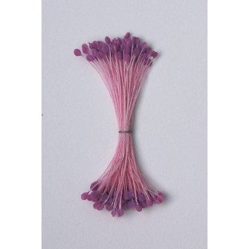 Épis violet, fil rose, 2 côtés, 6cm