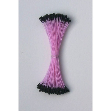 Épis noir, fil rose, 2 côtés, 6cm