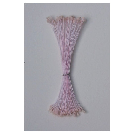 Épis rose clair, fil rose clair, 2 côtés, 6cm