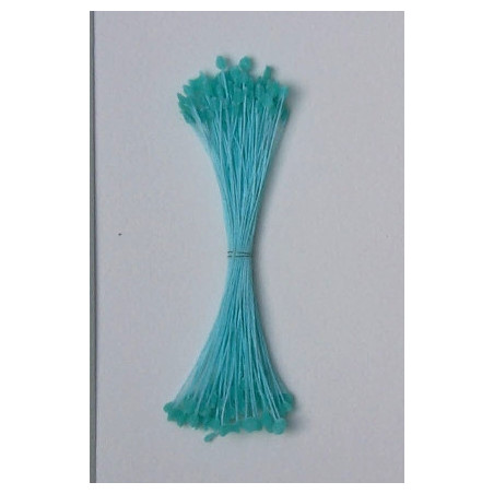 Épis bleu ciel, fil bleu ciel, 2 côtés, 6cm
