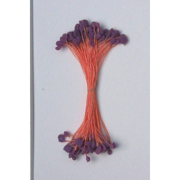 Épis violet, fil orange, 2 côtés, 6cm