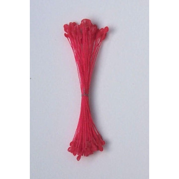 Épis rouge carmin, fil rouge, 2 côtés, 6cm