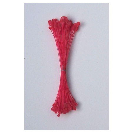 Épis rouge carmin, fil rouge, 2 côtés, 6cm