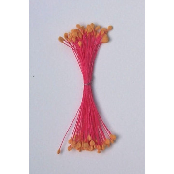 Épis jaune, fil rouge, 2 côtés, 6cm