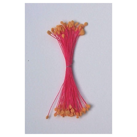 Épis jaune, fil rouge, 2 côtés, 6cm