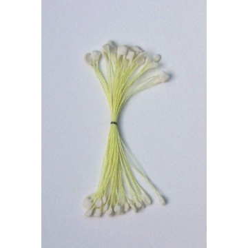 Épis blanc, fil jaune, 2 côtés, 6cm